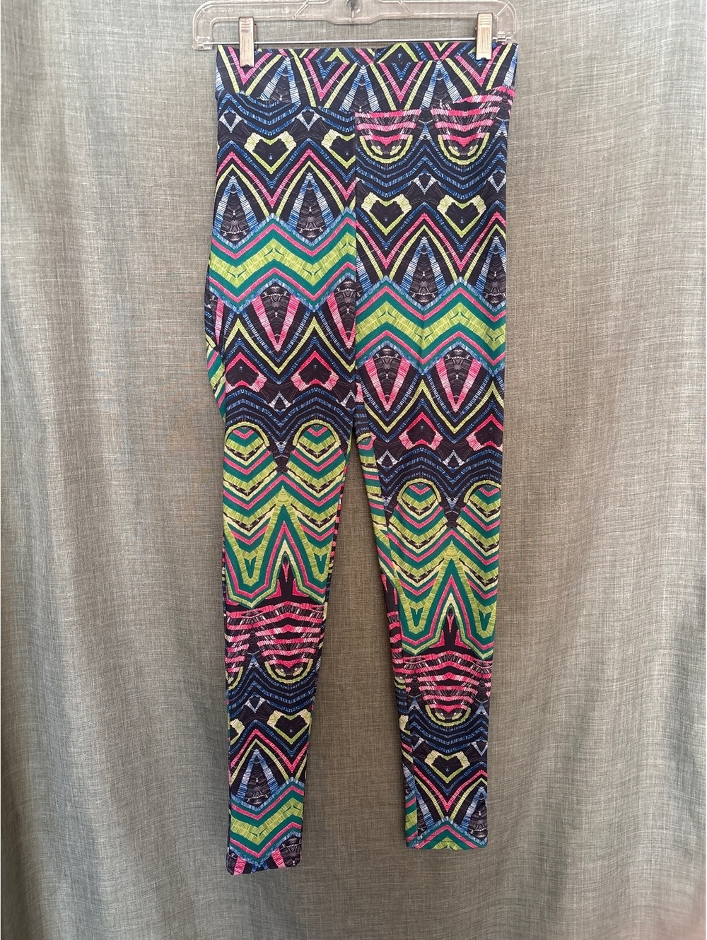 Topshop Multicolor Geometric Print Leggings Size US 6